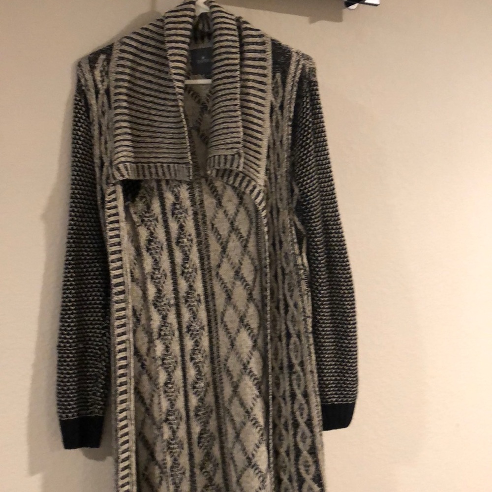 Long collared sweater